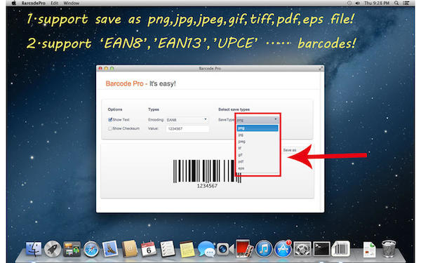 Barcode generator mac screenshot