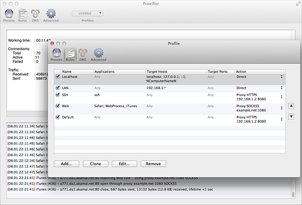 proxifier for mac screenshot