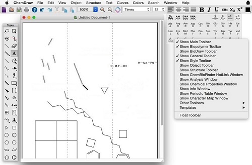 ChemDraw for mac screenshots