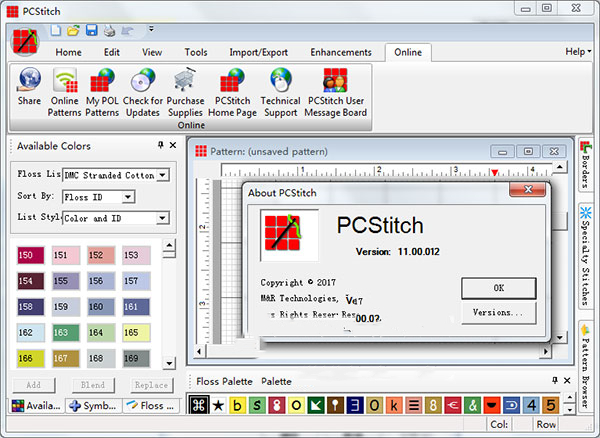 Computer cross stitch screenshots