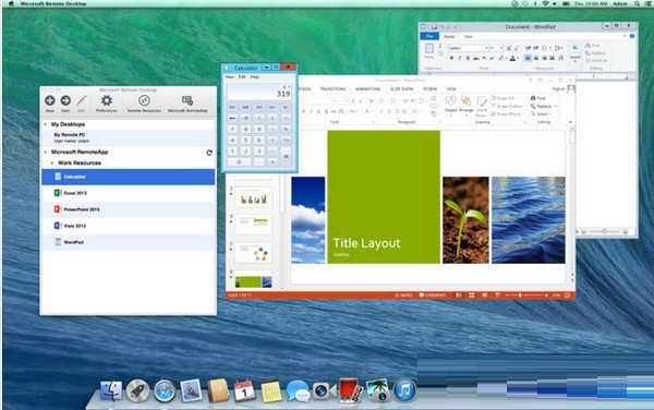 Screenshot of Microsoft Remote Desktop for Mac