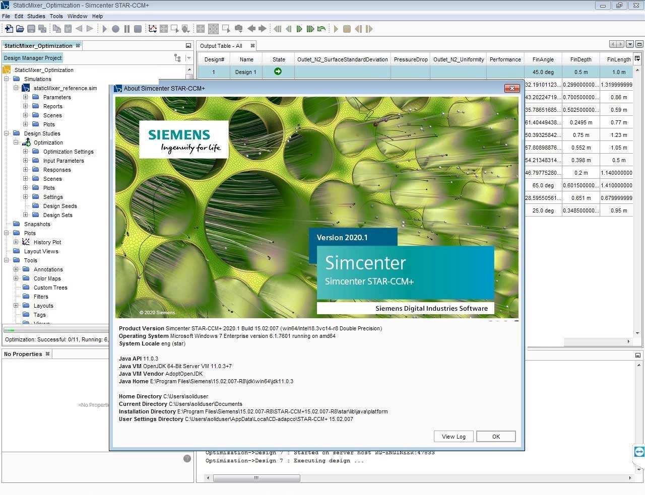 Screenshot of StarCCM