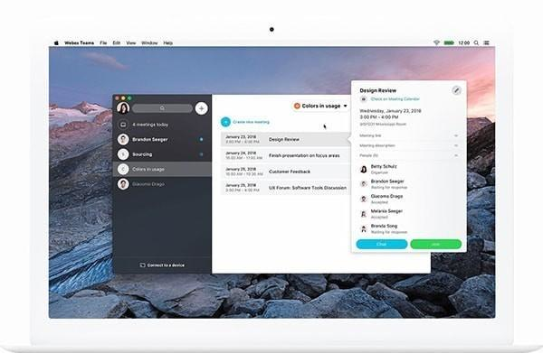 Screenshot of Webex Teams Mac