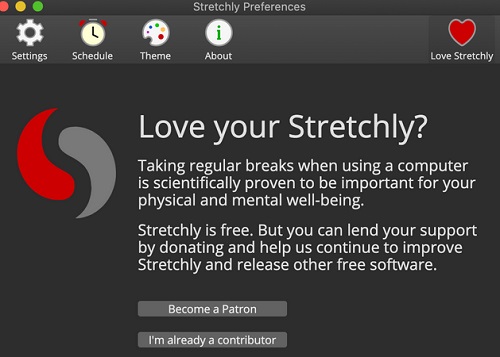 stretchly Mac screenshot