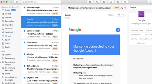 Mailspring Mac screenshot