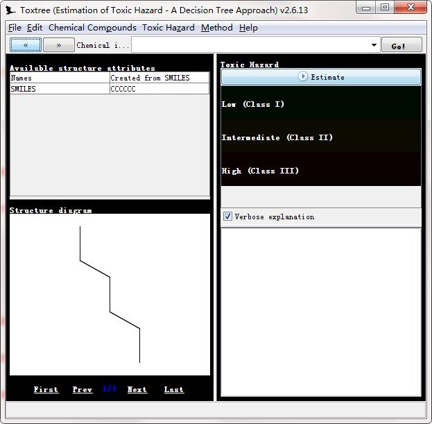 Toxtree screenshot