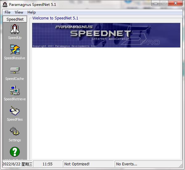 Speednet screenshot