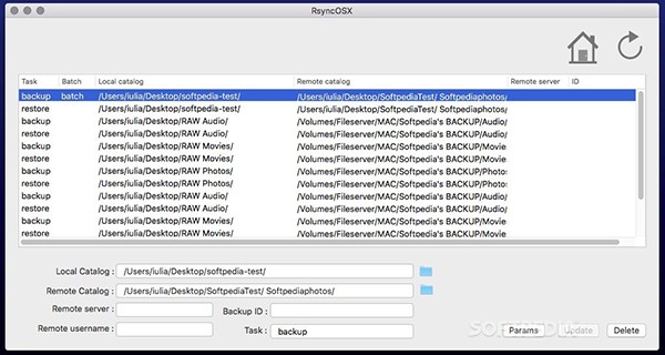 RsyncOSX Mac screenshot