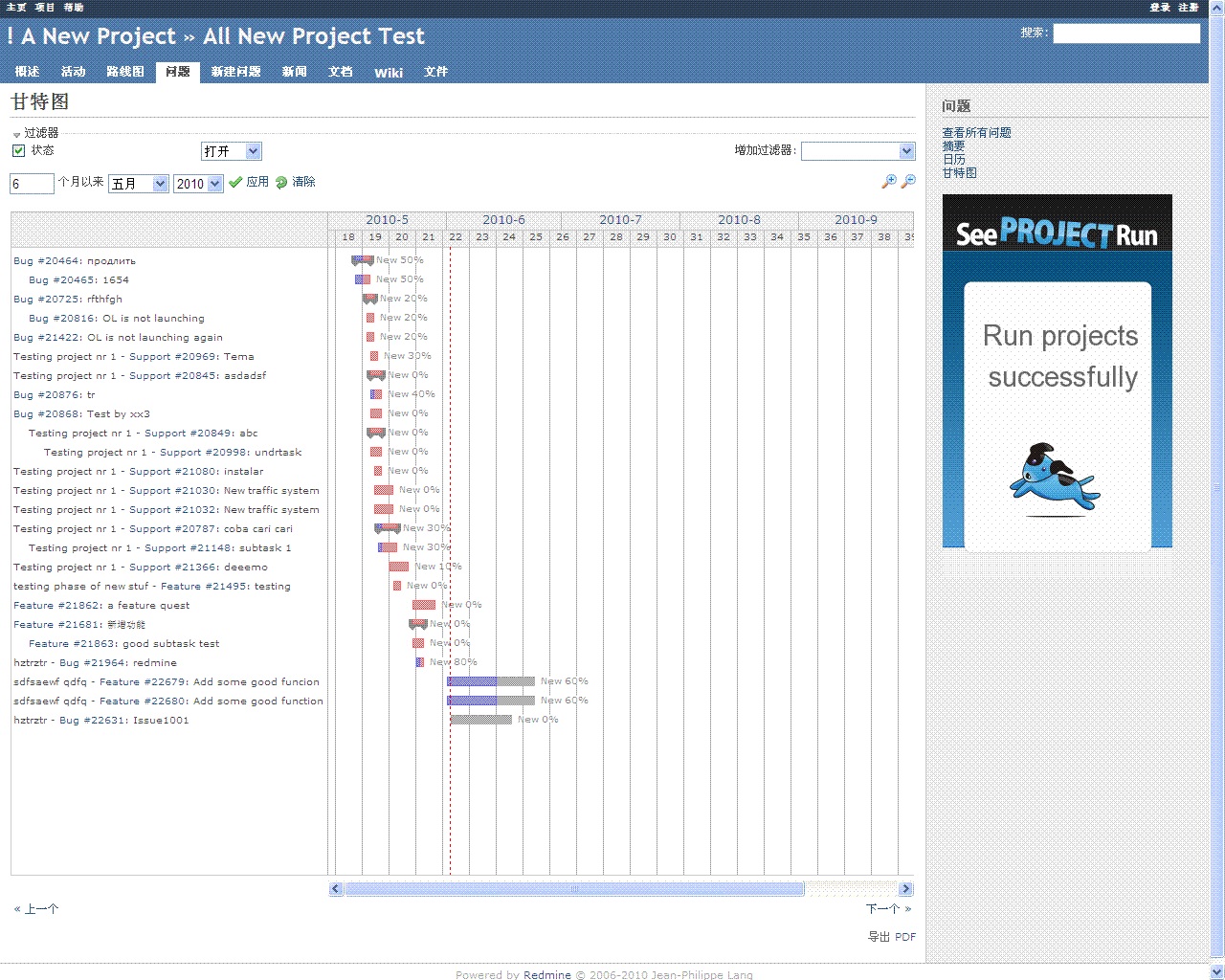 DotProject screenshot