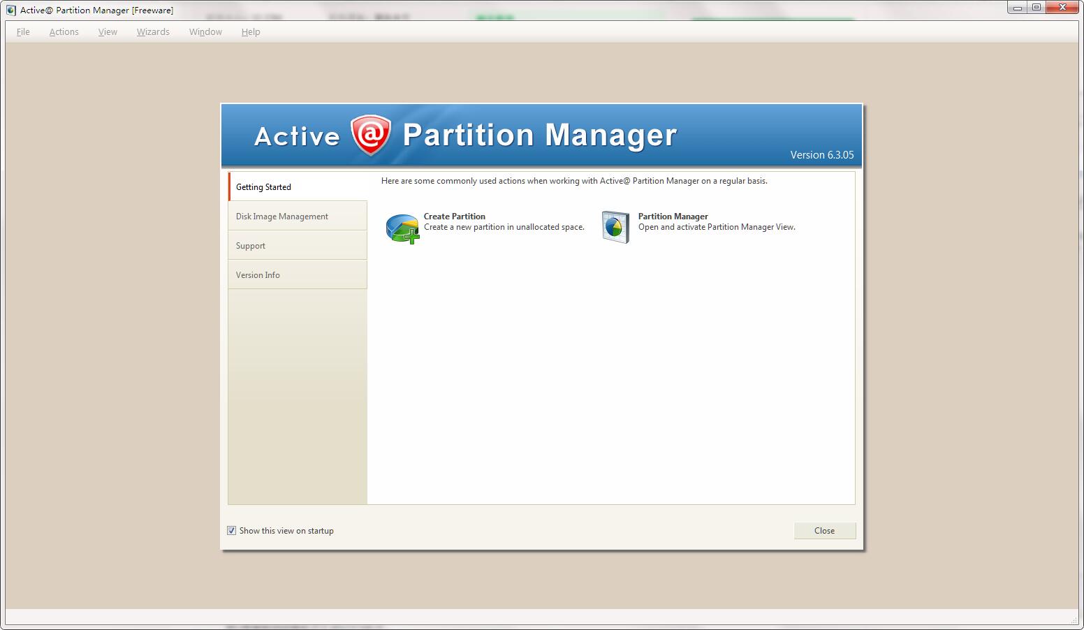 Active@ Partition Manager screenshot