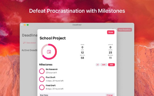 Deadliner Mac screenshots