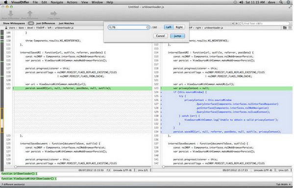 VisualDiffer Mac screenshot