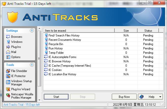 Anti Tracks Screenshot