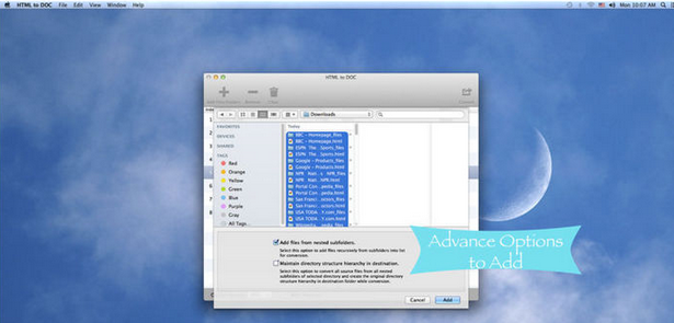 HTML to DOC Mac screenshot