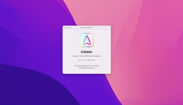 Screenshot of Initiator Mac