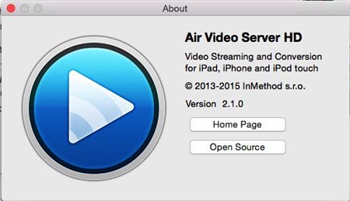 Screenshot of Air Video Server Mac