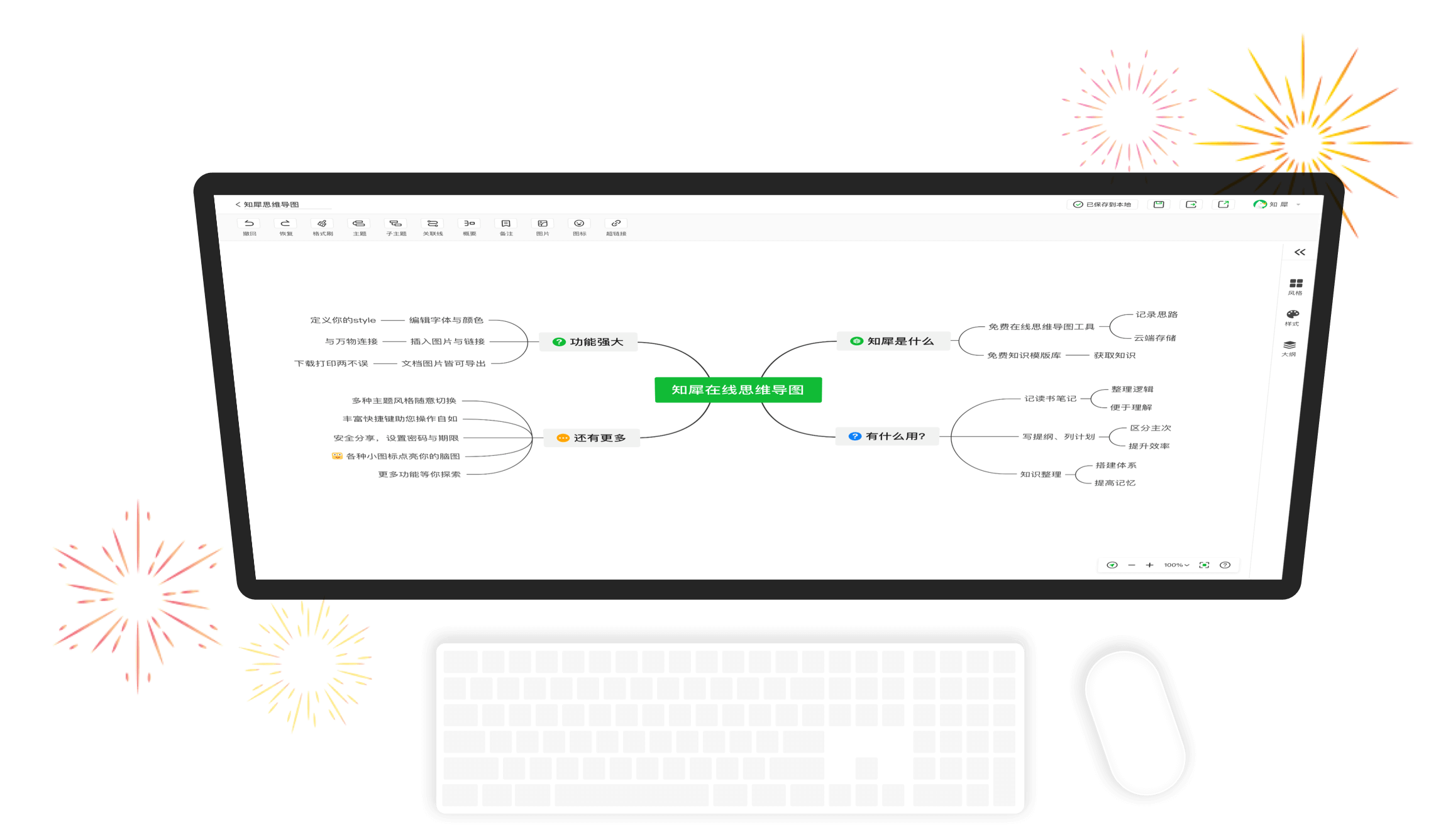 Screenshot of Zhixi mind map