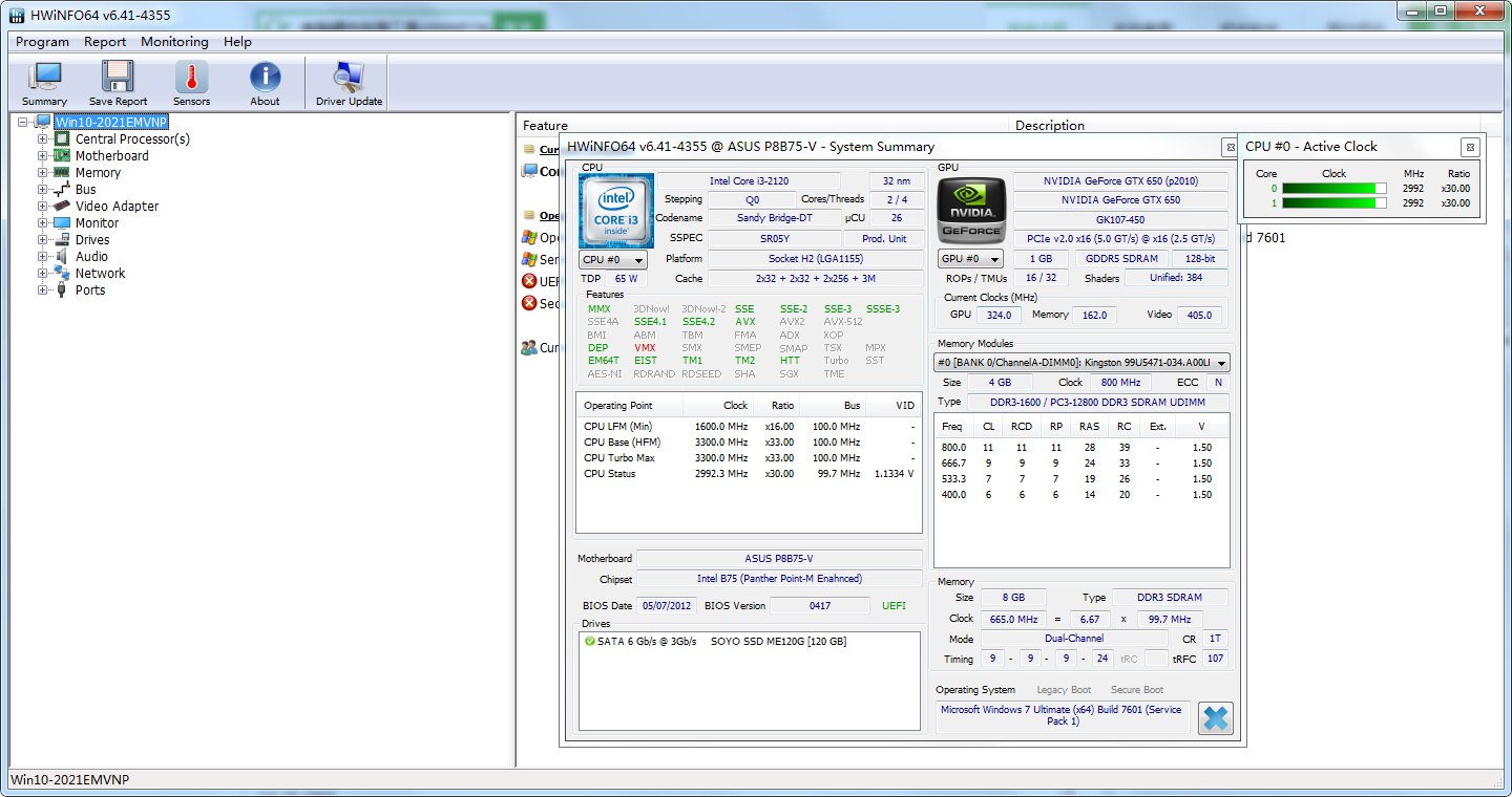 Hardware detection tool (hwinfo64)