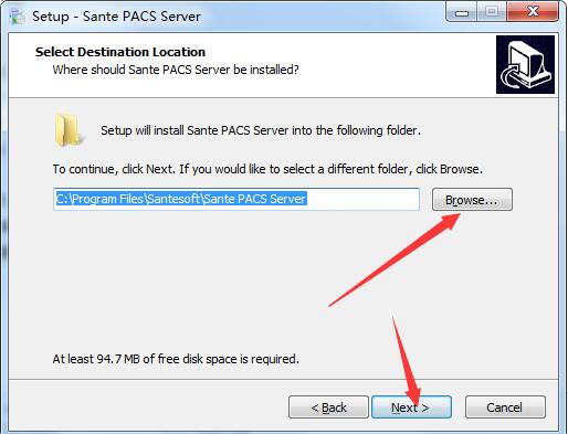 Sante PACS Server screenshot