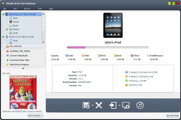 ipad backup software 4Media iPad Max screenshots