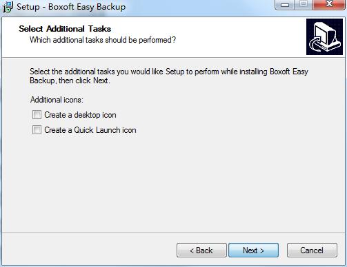 Screenshot of computer data backup software Boxoft Easy Backup