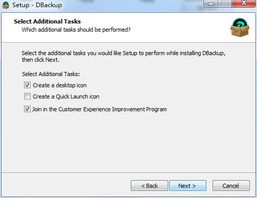 Screenshot of computer data backup software (iBeesoft DBackup)