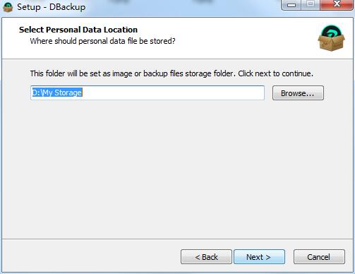 Screenshot of computer data backup software (iBeesoft DBackup)