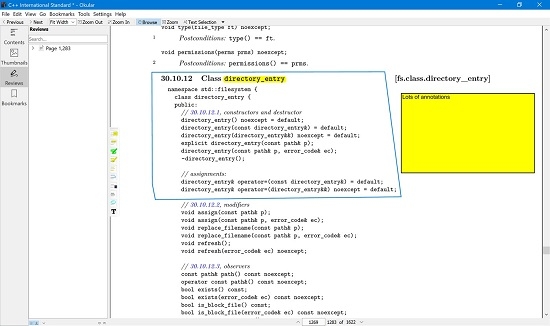 Okular (universal document reader) screenshot