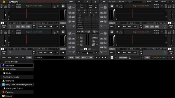 DJ mixing software screenshots