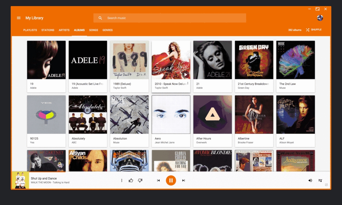 Google Play Music Desktop Player screenshot