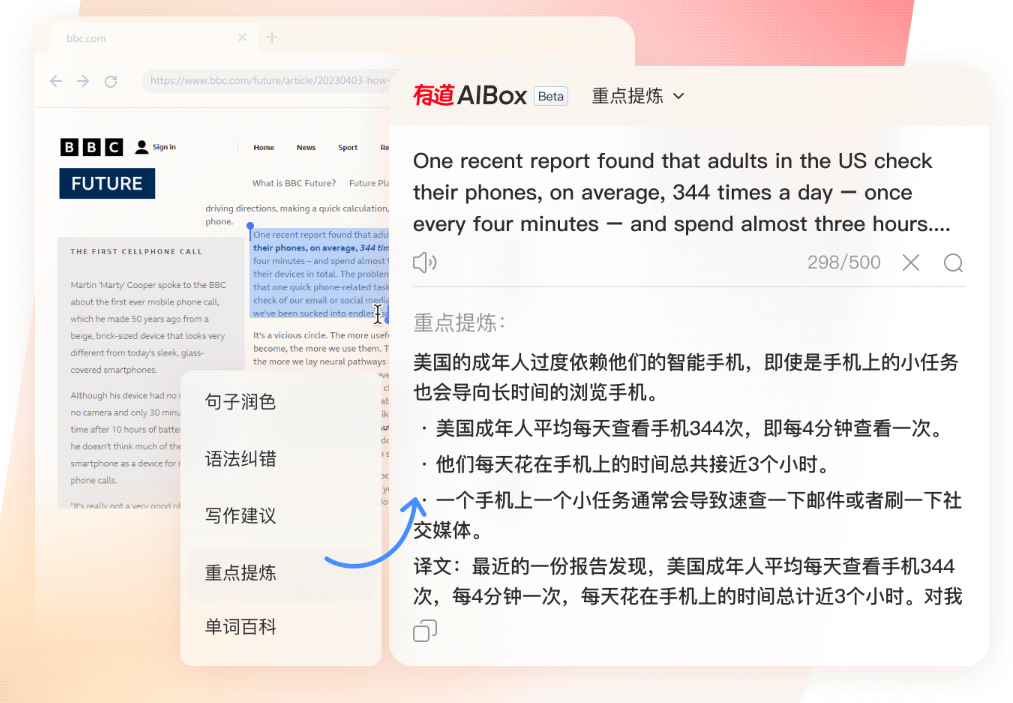Screenshot of NetEase Youdao Dictionary