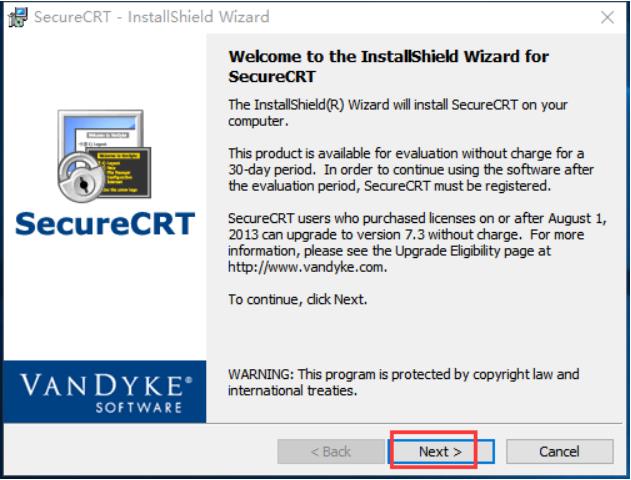 SecureCRT screenshot