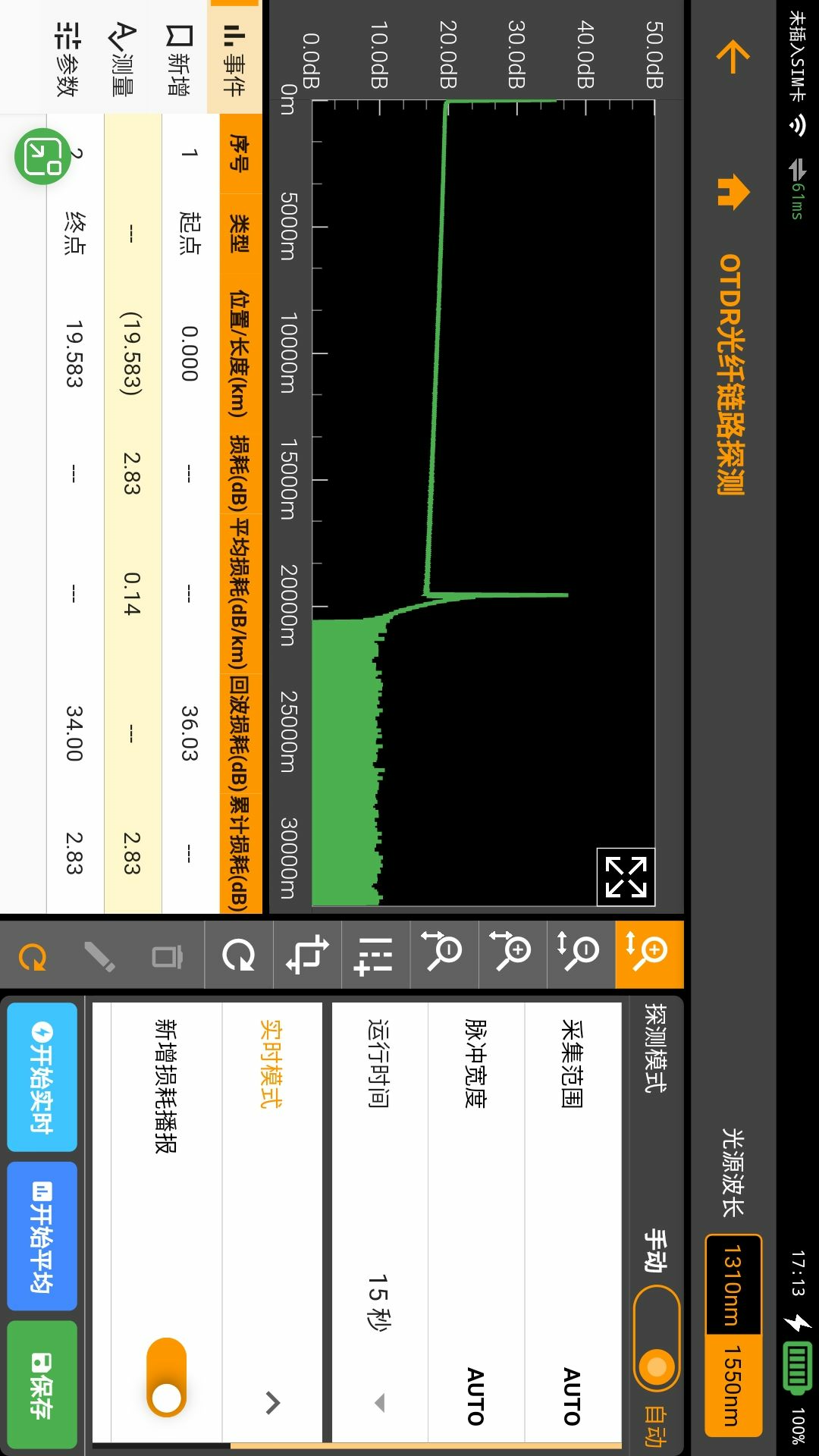 Optical transmission line intelligent operation and maintenance instrument-remote control terminal screenshot