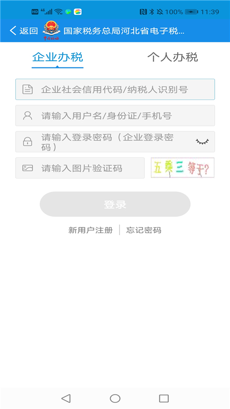 Hebei tax screenshot