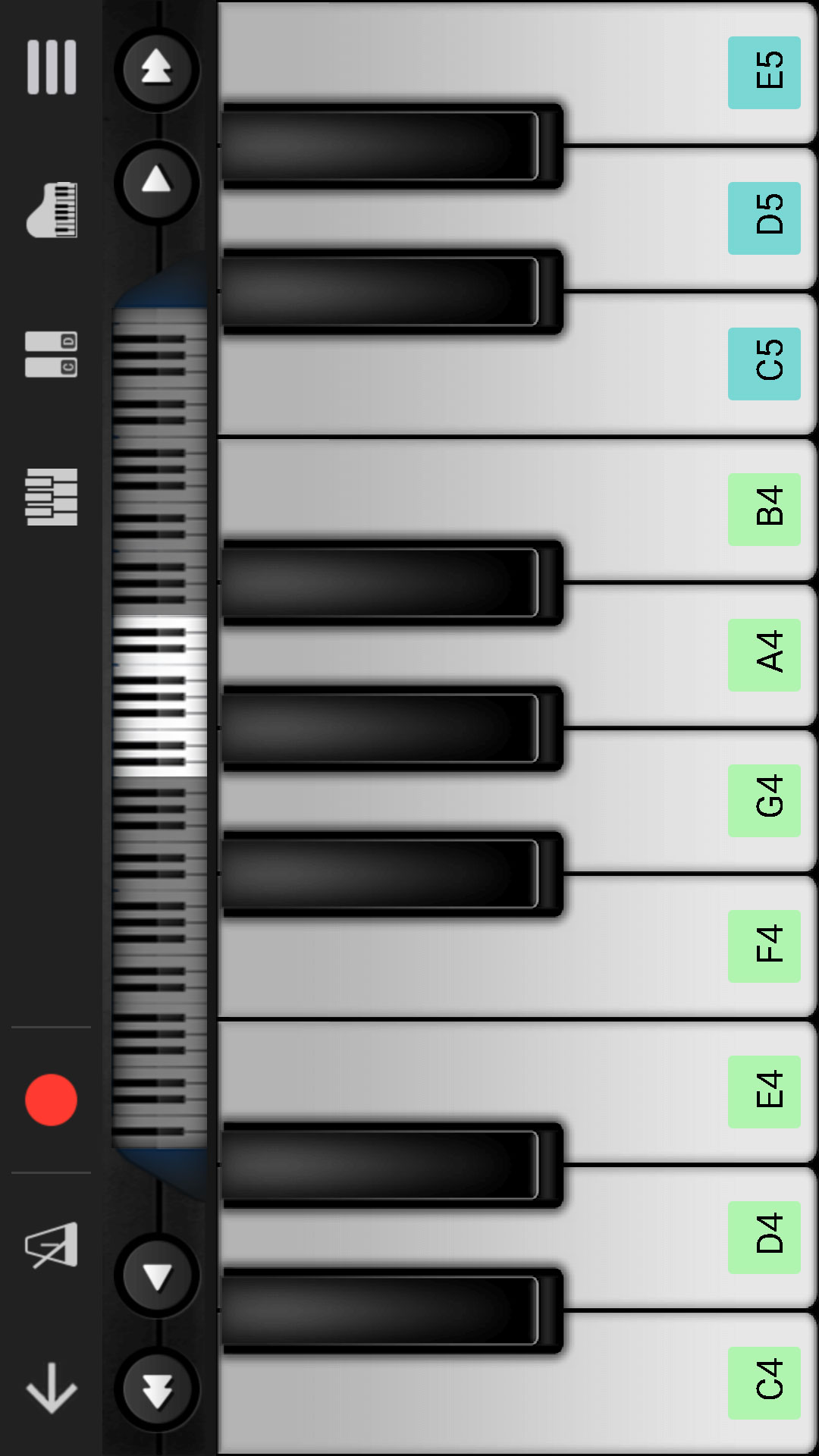 Screenshot of portable band