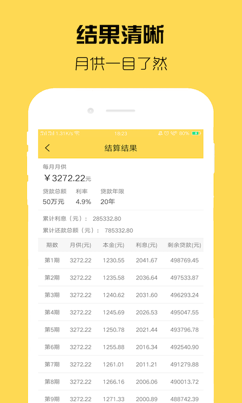 Mortgage calculator screenshot