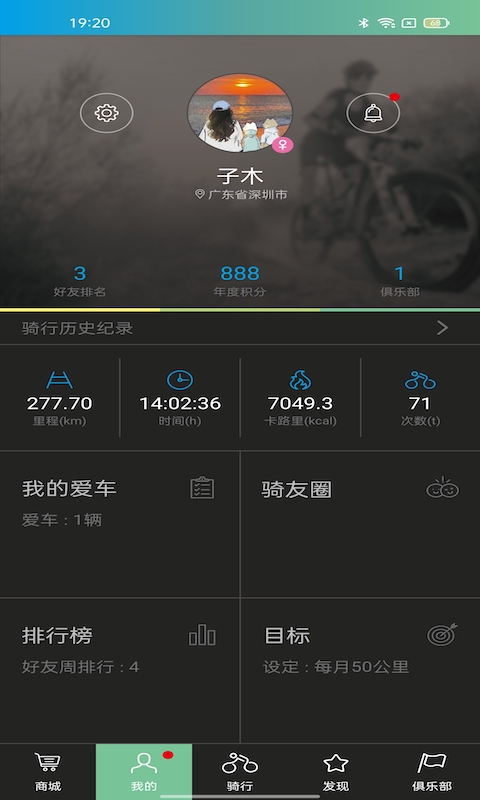 Giant cycling screenshots