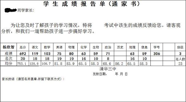 Screenshot of Jucai Score Notification (Tongjia Shu) production system