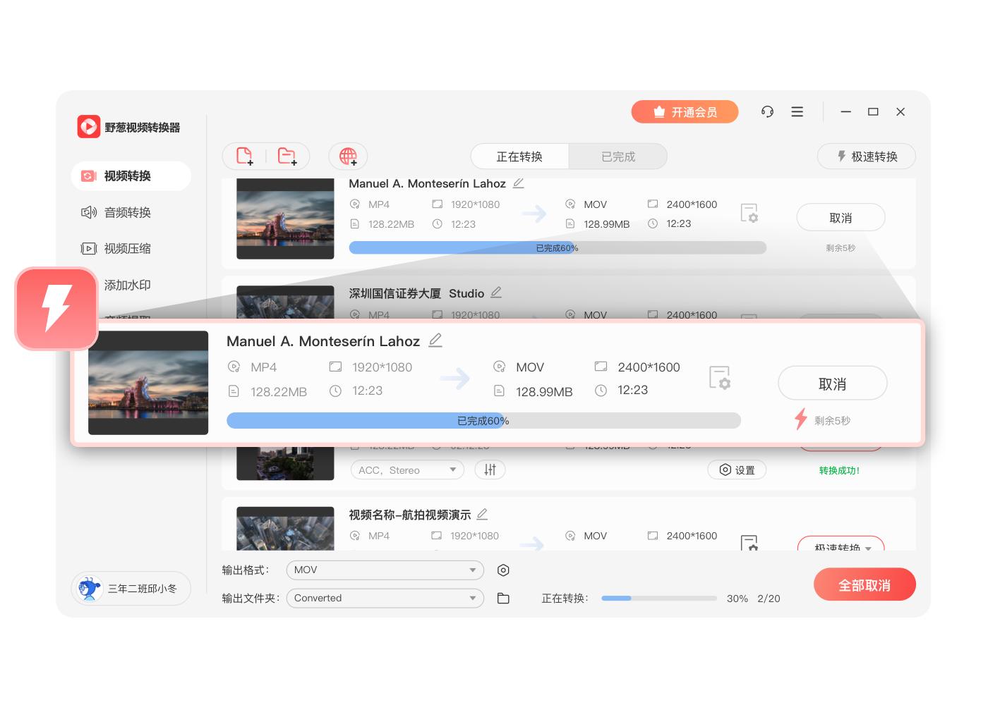 Screenshot of Wild Onion Video Converter