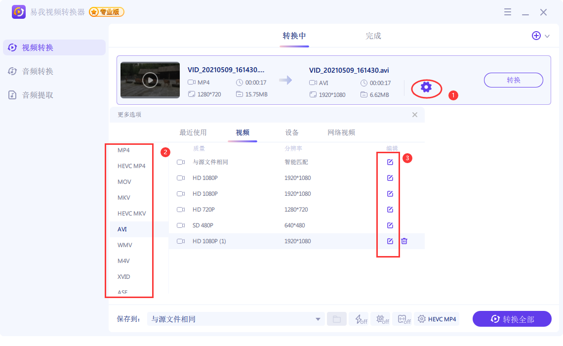 EaseUS Video Converter Screenshot