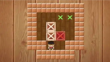 Screenshot of Sokoban game