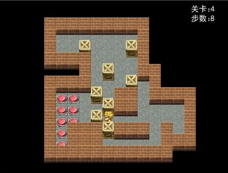 Screenshot of Sokoban game