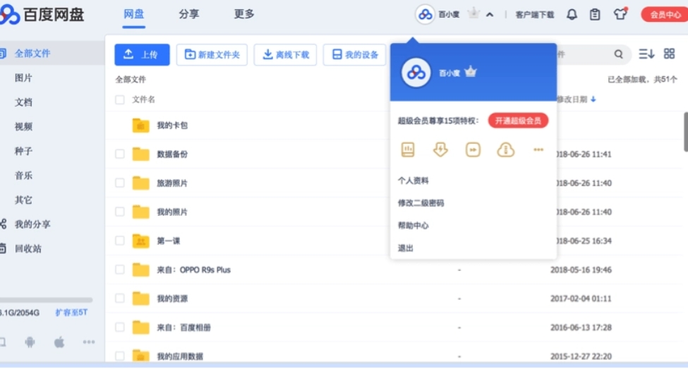 Baidu cloud disk