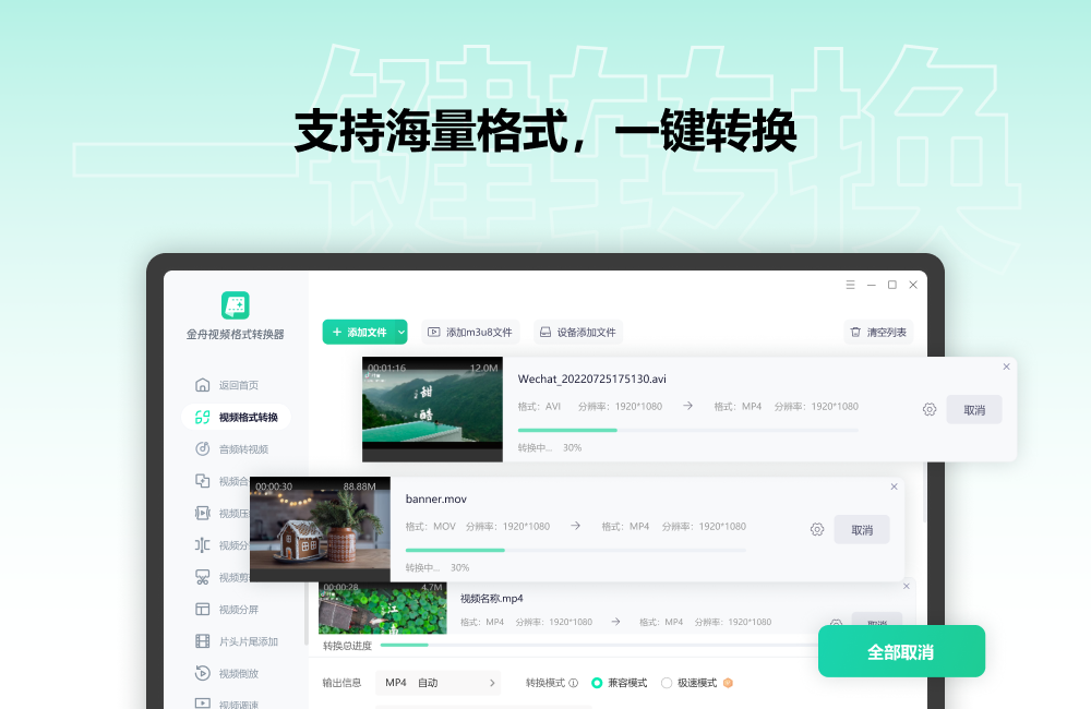 Screenshot of Jinzhou video format converter