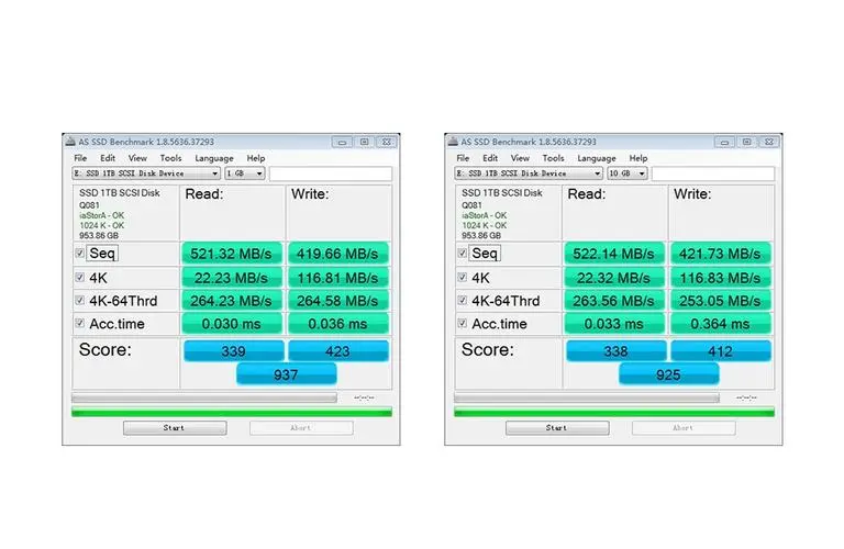 AS SSD Benchmark screenshot