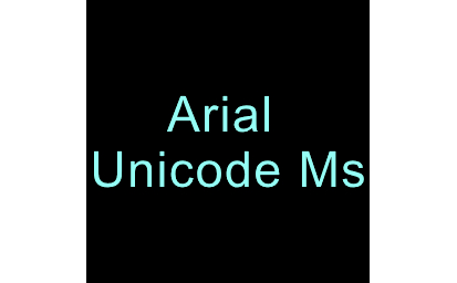 Arial Unicode MS font segment LOGO