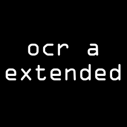 OCR A Extended font