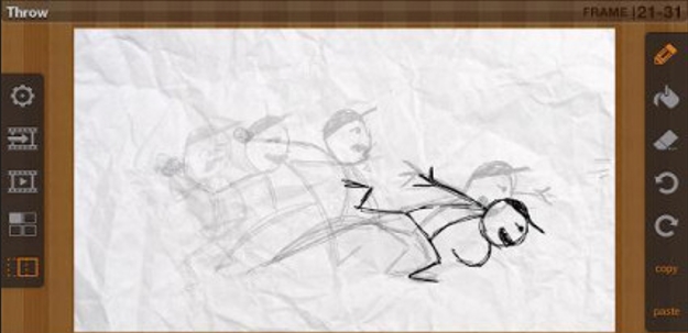 Screenshots of FlipaClip animation production