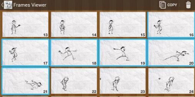 Screenshots of FlipaClip animation production