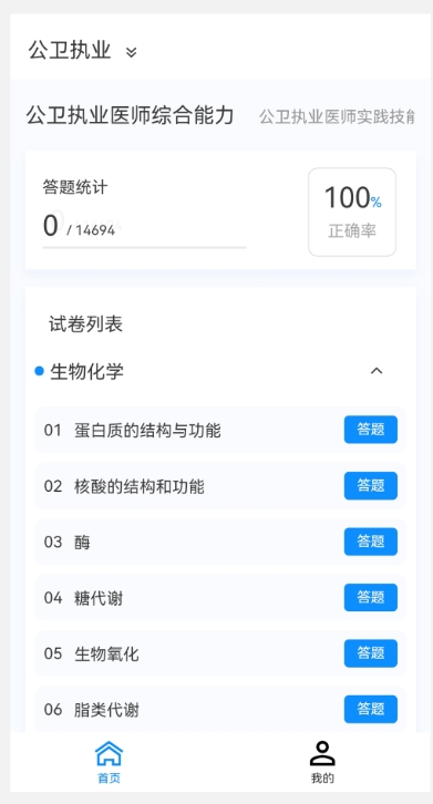 Screenshot of 100 question bank for public health practitioners